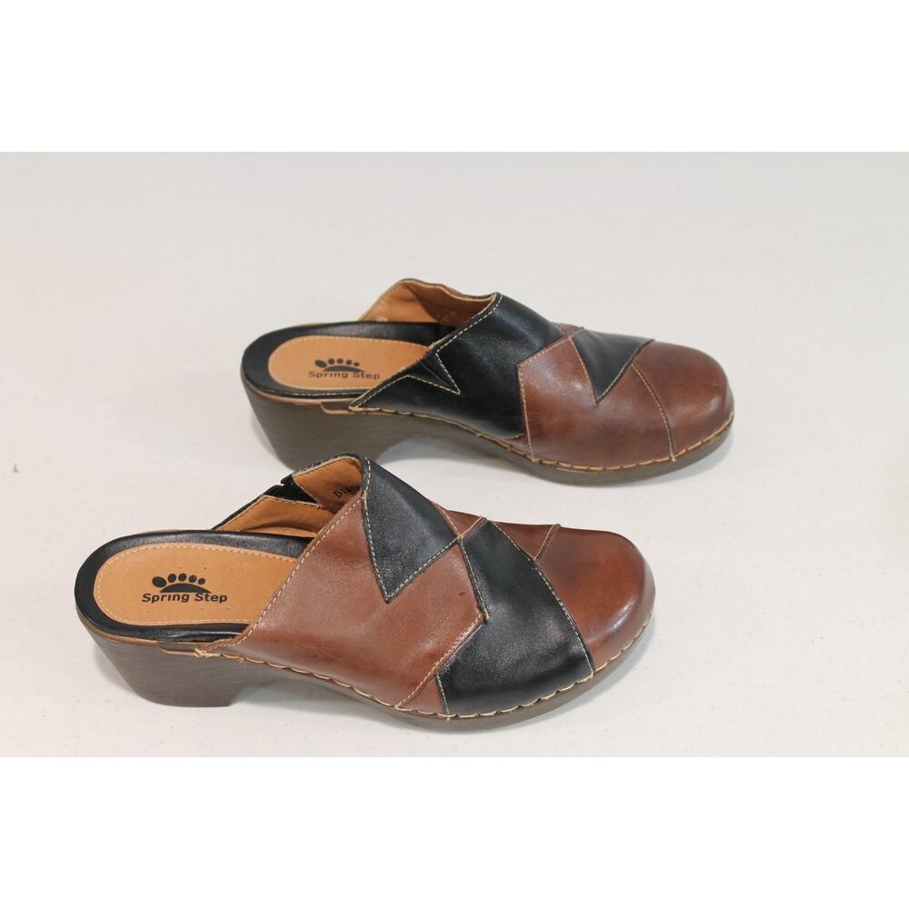 Spring Step Leather Two Tone Patchwork Comfort Cl… - image 2